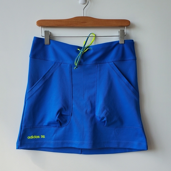 Adidas Neon Blue & yellow Tennis Skirt with shorts - Picture 3 of 8